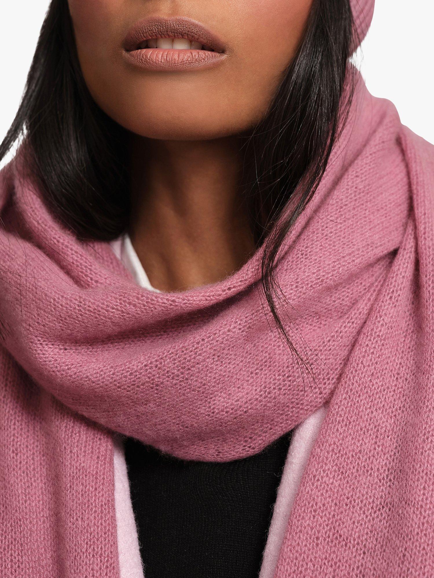 Product image 1 of 1, which shows Pure Collection Beanie Cashmere Hat, Dusky Rose