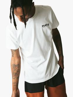 KAVU Klear Above Etch Art Cotton Logo T-Shirt, Off White