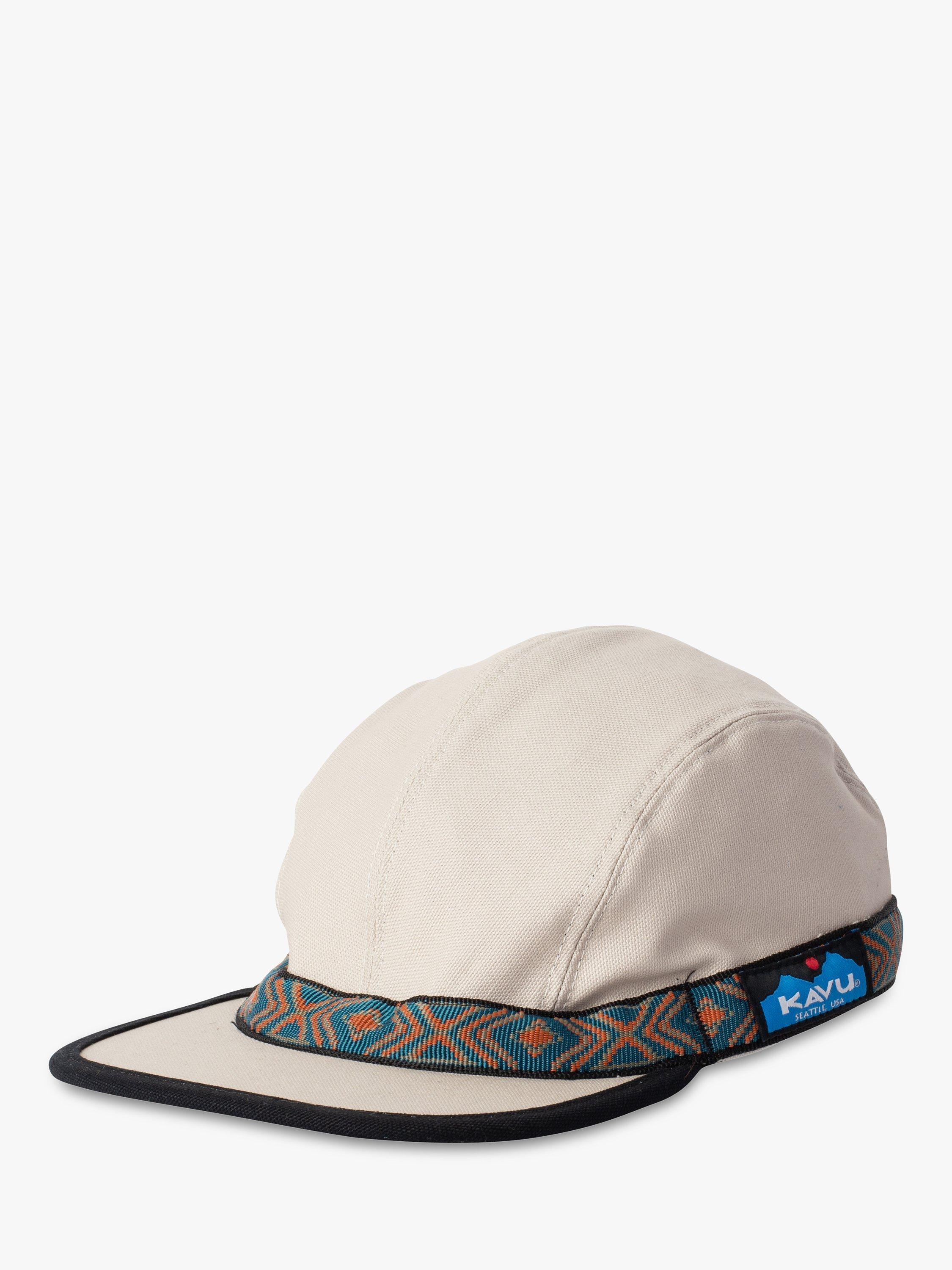 KAVU Stripe Detail Organic Cotton Baseball Hat, Stone