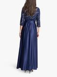 Gina Bacconi Freda Satin Sequin Maxi Dress, Navy