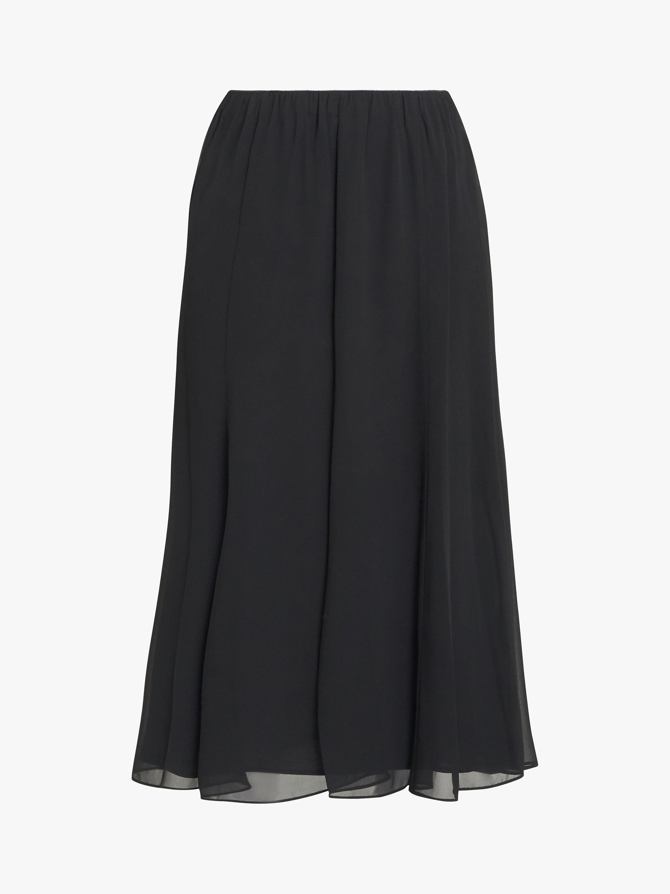 Gina Bacconi Annalise Flowing Chiffon Maxi Skirt Black