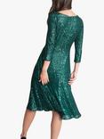 Gina Bacconi Libbie Midi A-Line Sequin Knee Length Dress