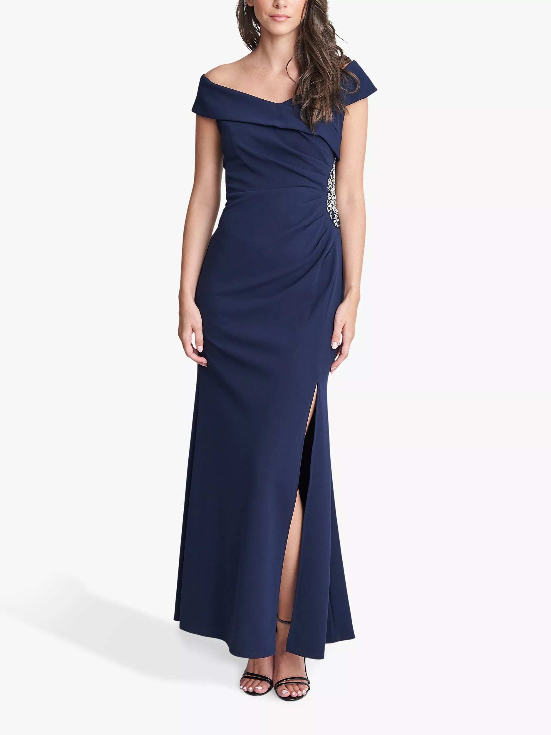 Gina Bacconi Suzanne Portrait Maxi Dress Navy