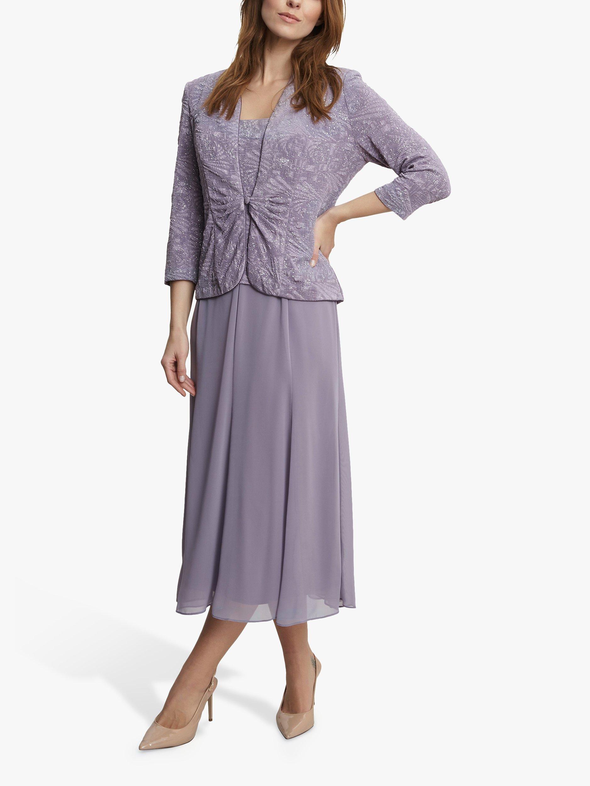 Gina Bacconi Tillie Glitter Knit Tank Midi Dress, Lilac