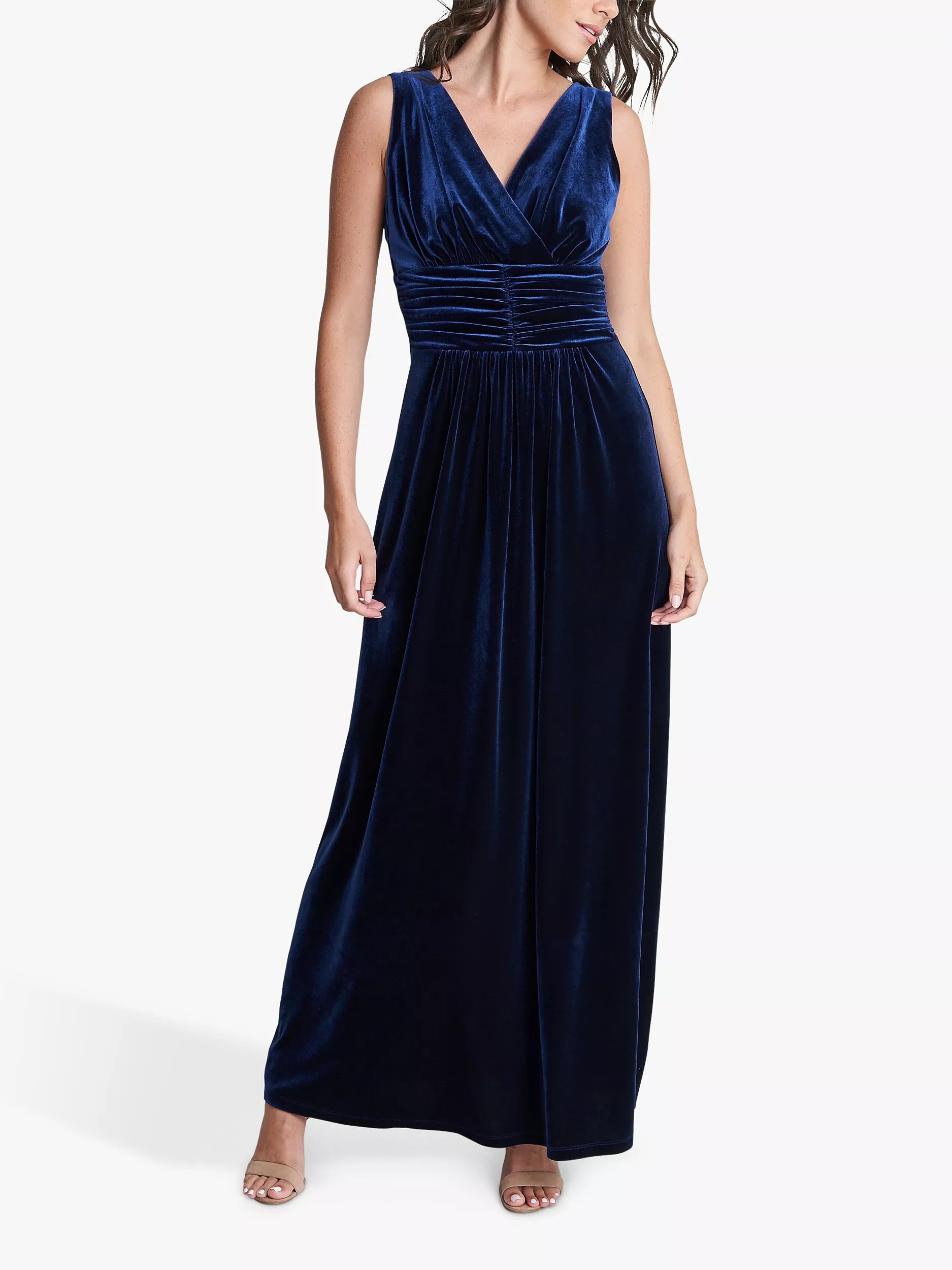 Gina Bacconi Patricia Sleeveless Velvet Maxi Dress