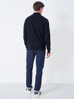 Crew Clothing Organic Cotton Half-Zip Jumper - view 2, Black