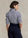 Polo Ralph Lauren Stripe Pony Long Sleeve Shirt, White/Fall Royal