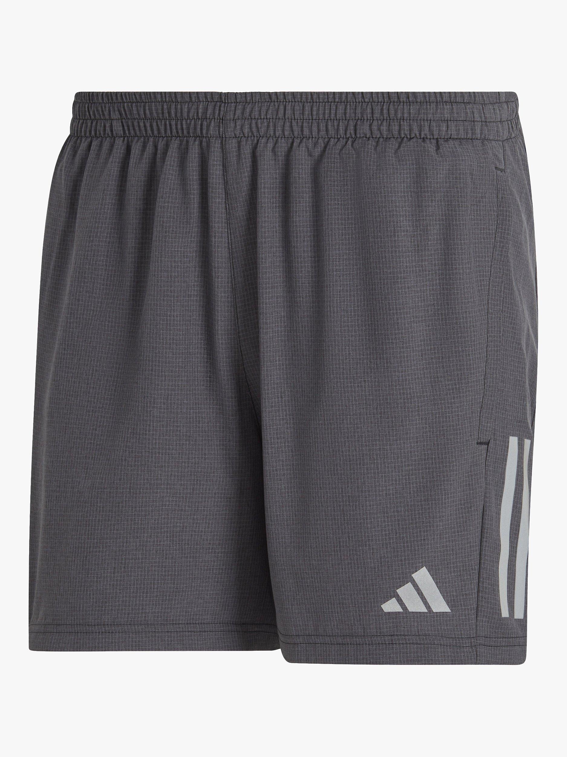 adidas Own The Run Heather Recycled Running Shorts, Black Melange