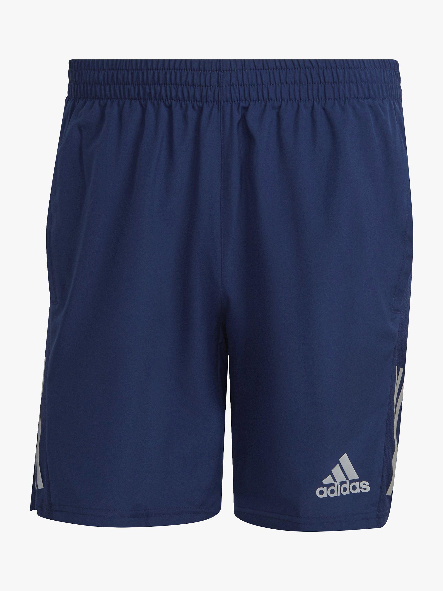 adidas Own The Run Recycled Running Shorts, Dark Blue/Reflective Silver, XXL