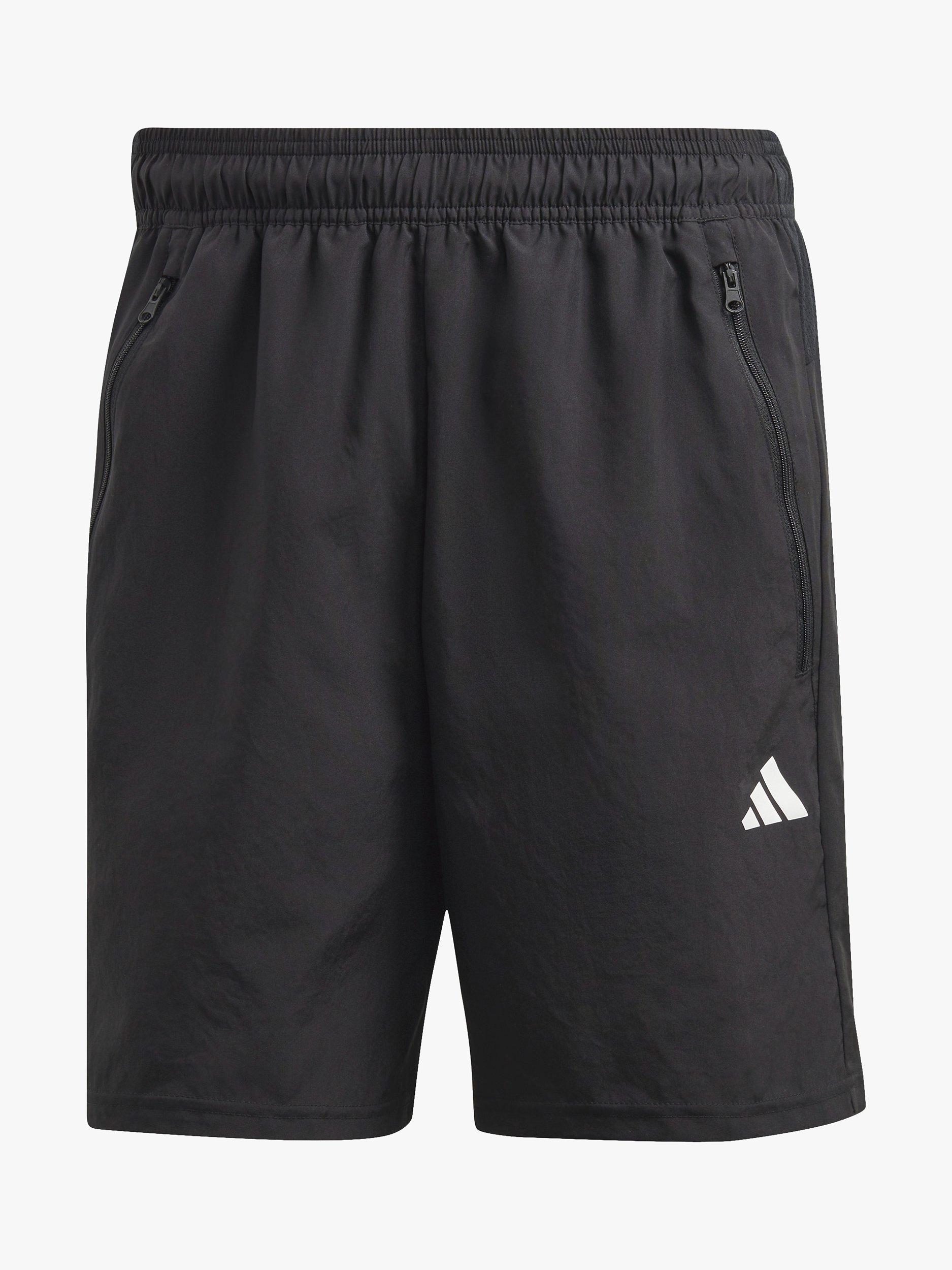 Product image 1 of 3, which shows adidas Train Essentials Woven Recycled Gym Shorts, Black/White, S