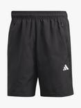 adidas Train Essentials Woven Recycled Gym Shorts, Black/White