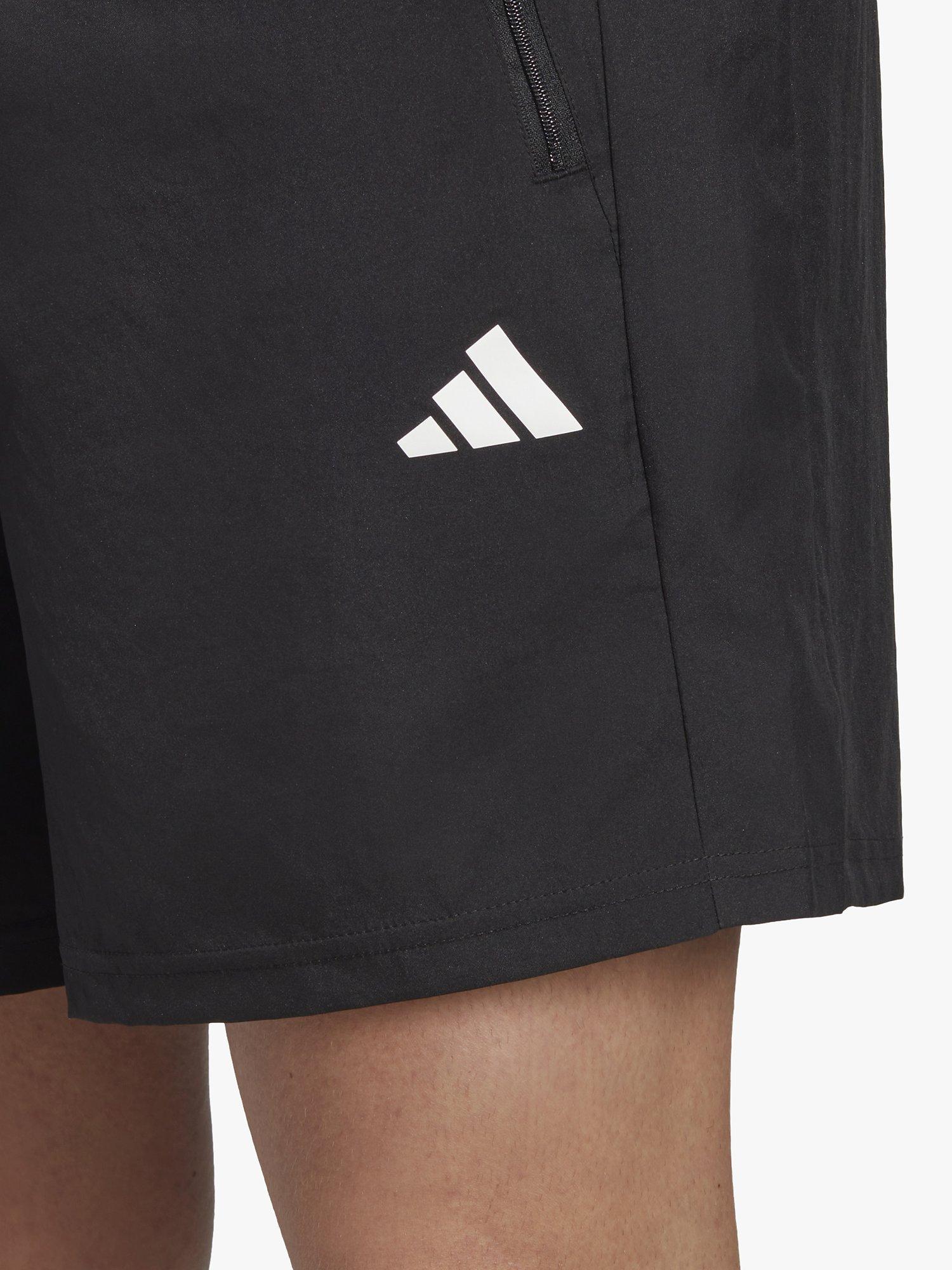 Product image 2 of 3, which shows adidas Train Essentials Woven Recycled Gym Shorts, Black/White, S