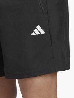 adidas Train Essentials Woven Recycled Gym Shorts - view 2, Black/White