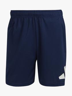 adidas AEROREADY Train Essentials Logo Gym Shorts, Dark Blue/White