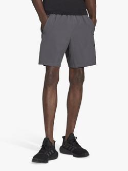 adidas Train Essentials Woven Recycled Gym Shorts - view 2, Grey Five/Black