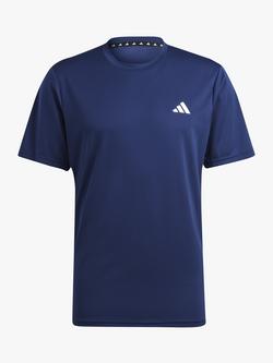 adidas Train Essentials Recycled Gym Top, Dark Blue/White