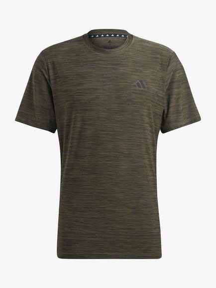 adidas Train Essentials Stretch Recycled Gym Top, Olive Strata/Black