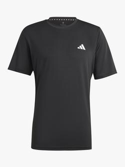 adidas Train Essentials Stretch Recycled Gym Top, Black/White
