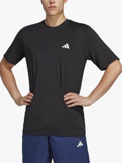 adidas Train Essentials Stretch Recycled Gym Top - view 2, Black/White