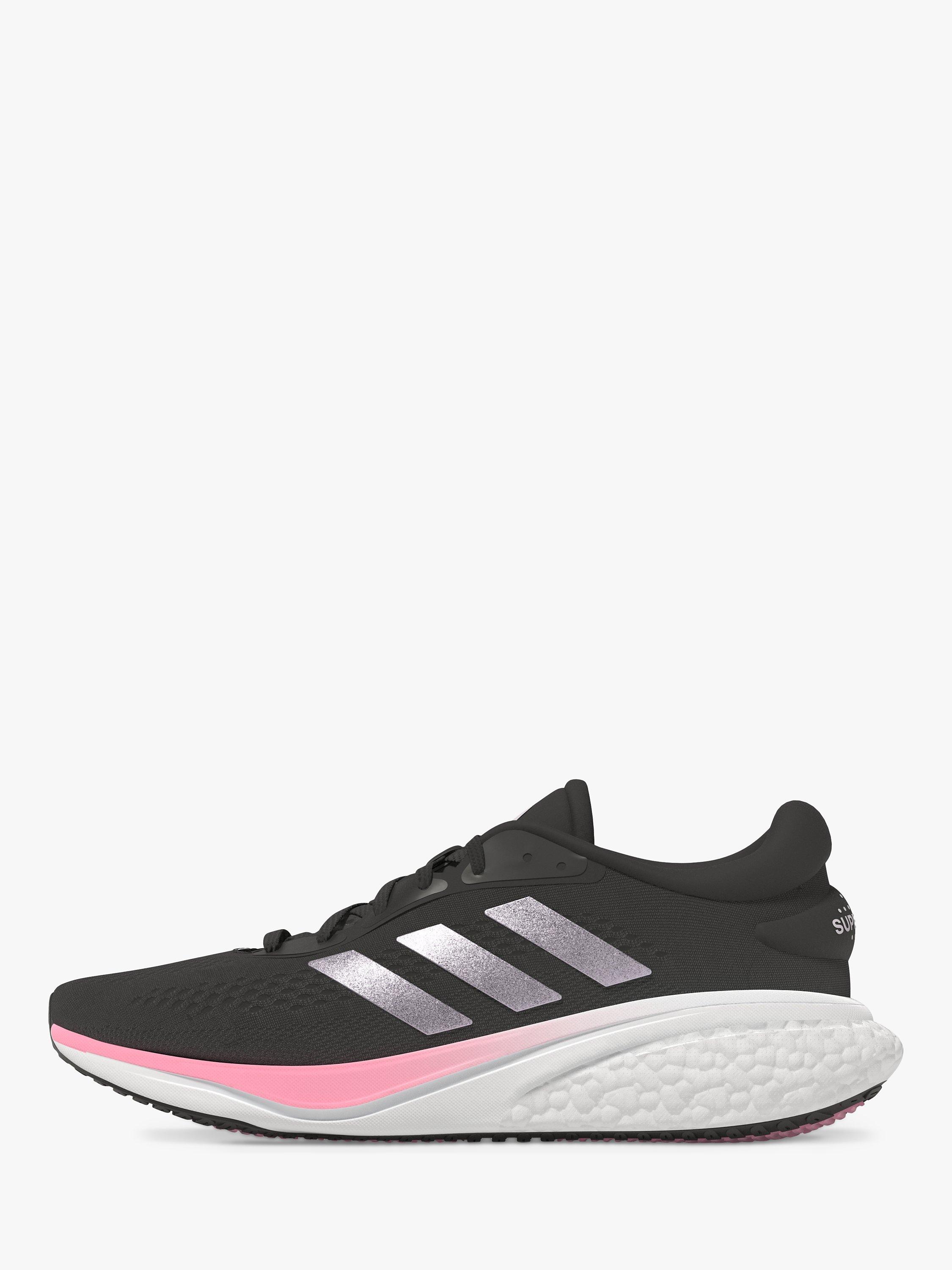 adidas Supernova 2 Women's Running Shoes, Core Black/Silver Dawn/Beam Pink, 7