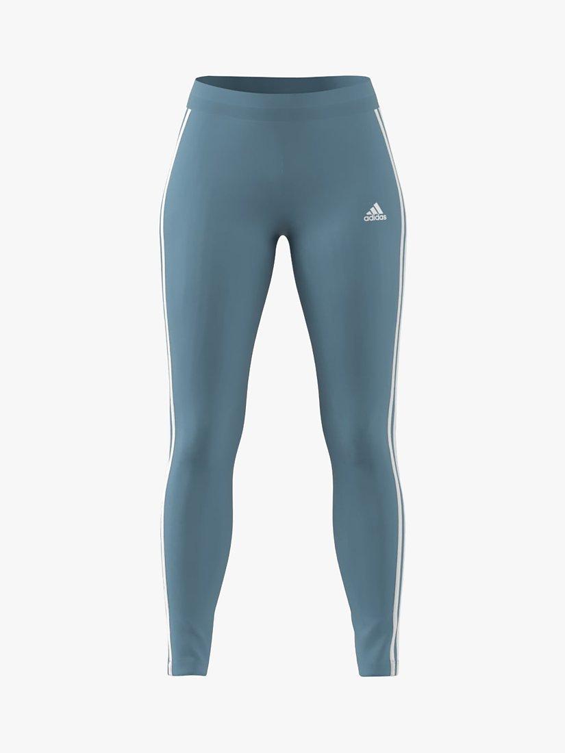 adidas 3-Stripes Leggings, Preloved Blue/White