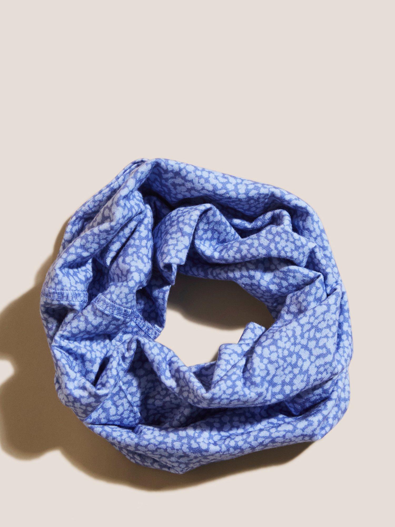 White Stuff Jersey Print Snood, Blue Print, One Size