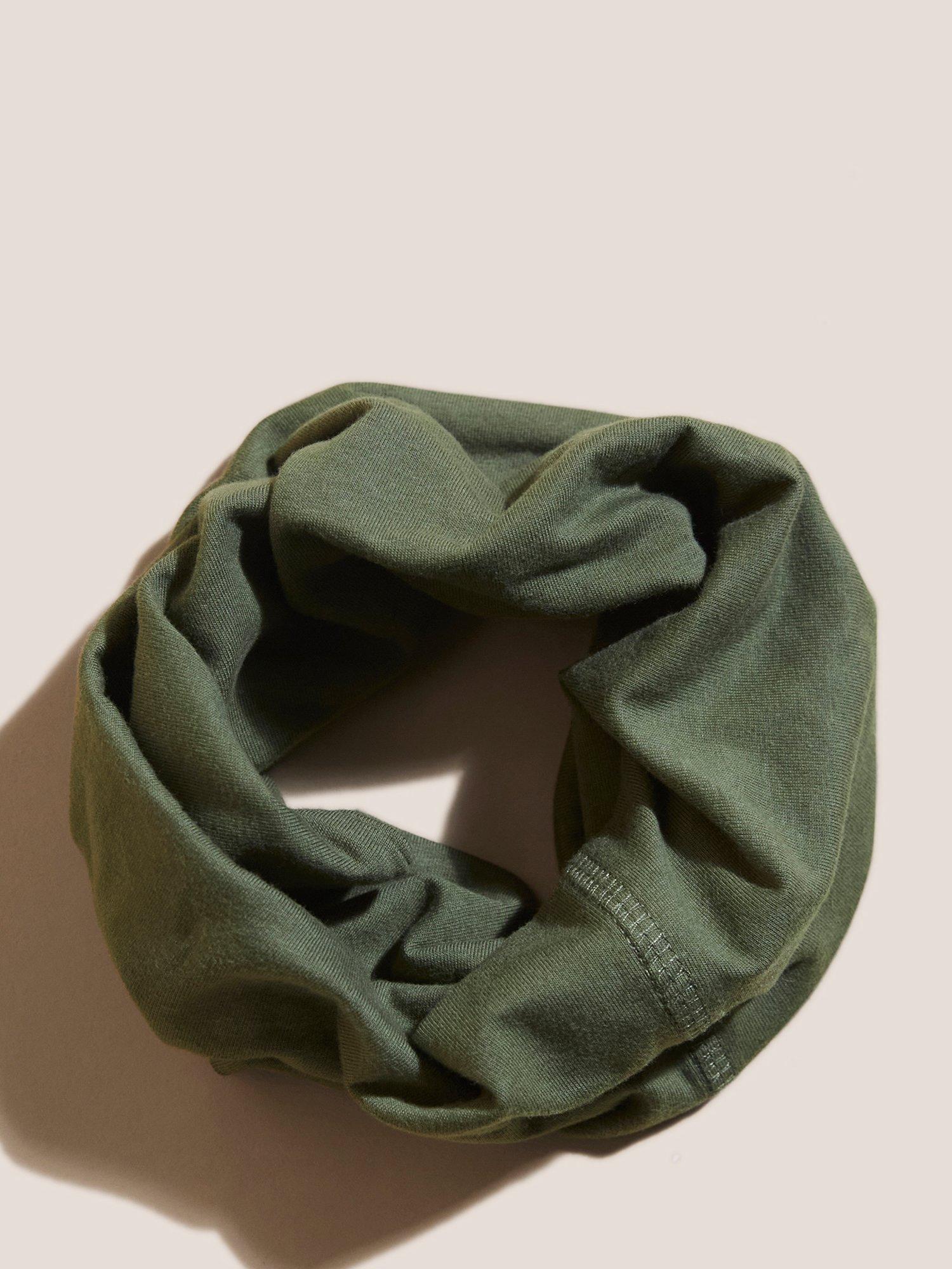 White Stuff Jersey Snood, Dark Green, One Size