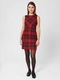 Hobbs Melanie British Tweed A Line Dress, Black/Red