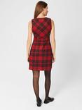 Hobbs Melanie British Tweed A Line Dress, Black/Red