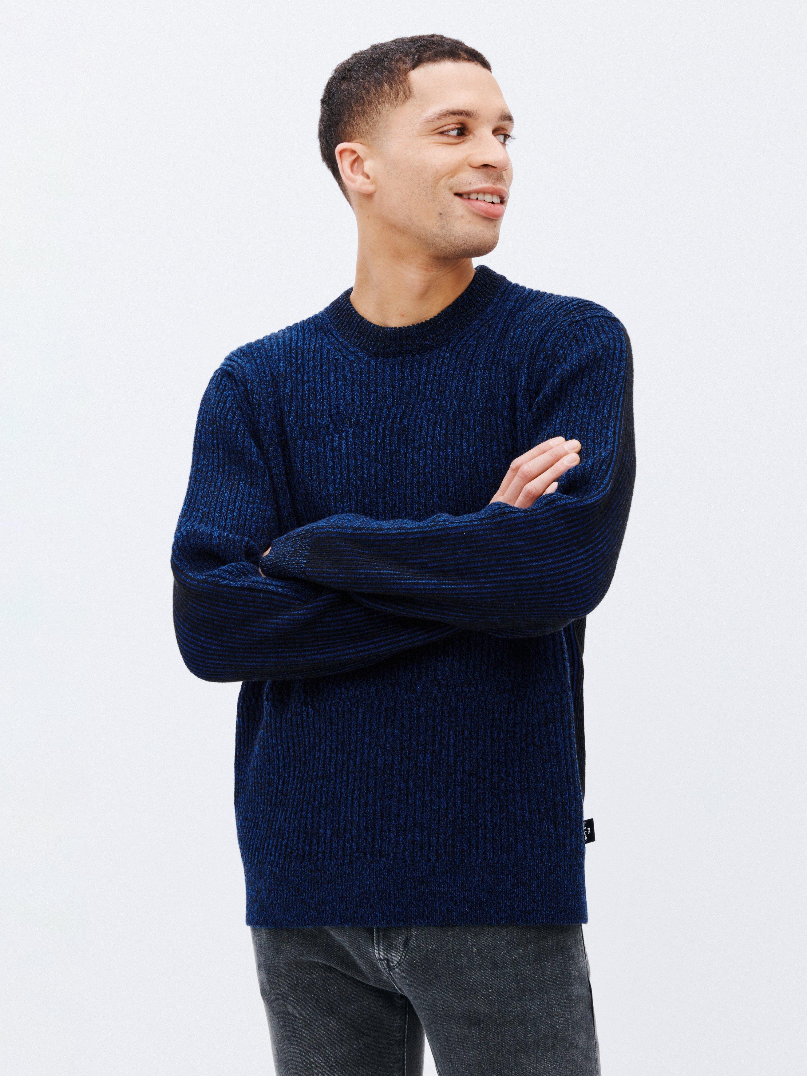 Paul Smith Crew Knitted Wool Blend Jumper, Blues