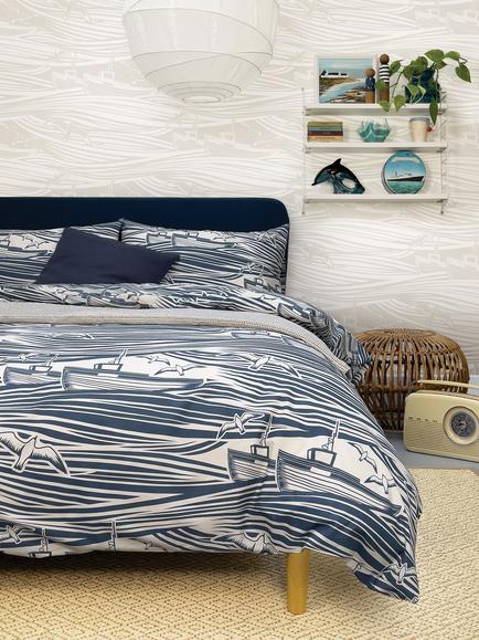 Mini Moderns Whitby Duvet Cover Set, Washed Denim