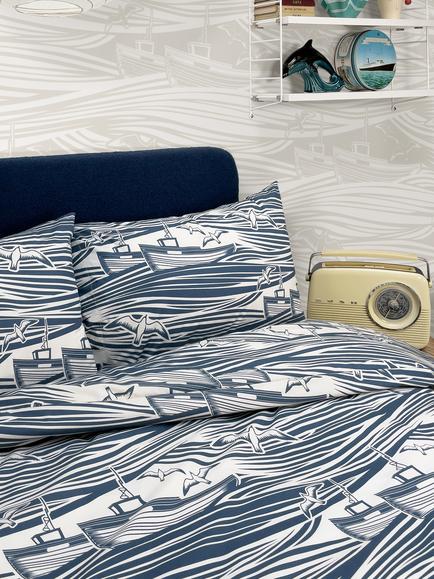 Mini Moderns Whitby Duvet Cover Set - view 2, Washed Denim