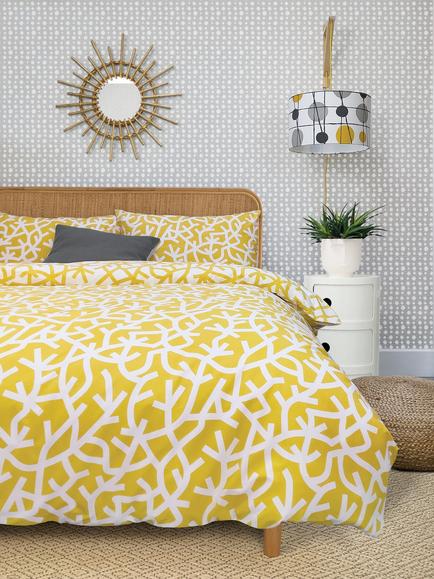Mini Moderns A Forest Duvet Cover Set, Mustard, Mustard
