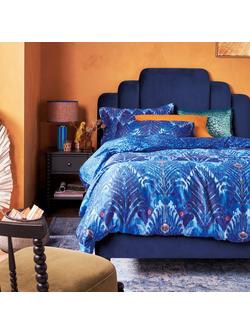 John Lewis + Matthew Williamson Majestic Peacock Duvet Cover Set - view 2, Blue/Multi