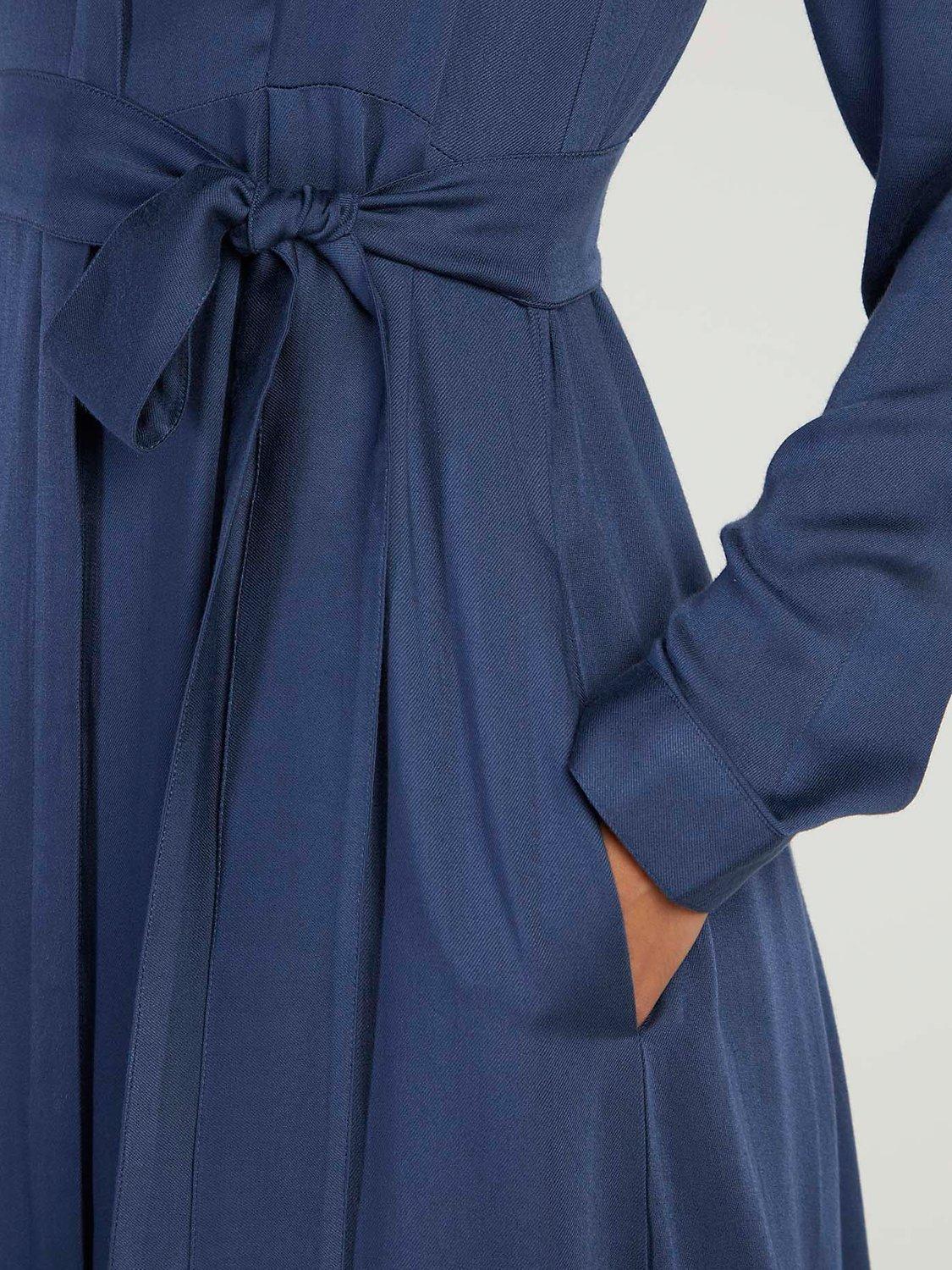 Product image 4 of 5, which shows Aab Twill Maxi Dress, Blue, S Regular