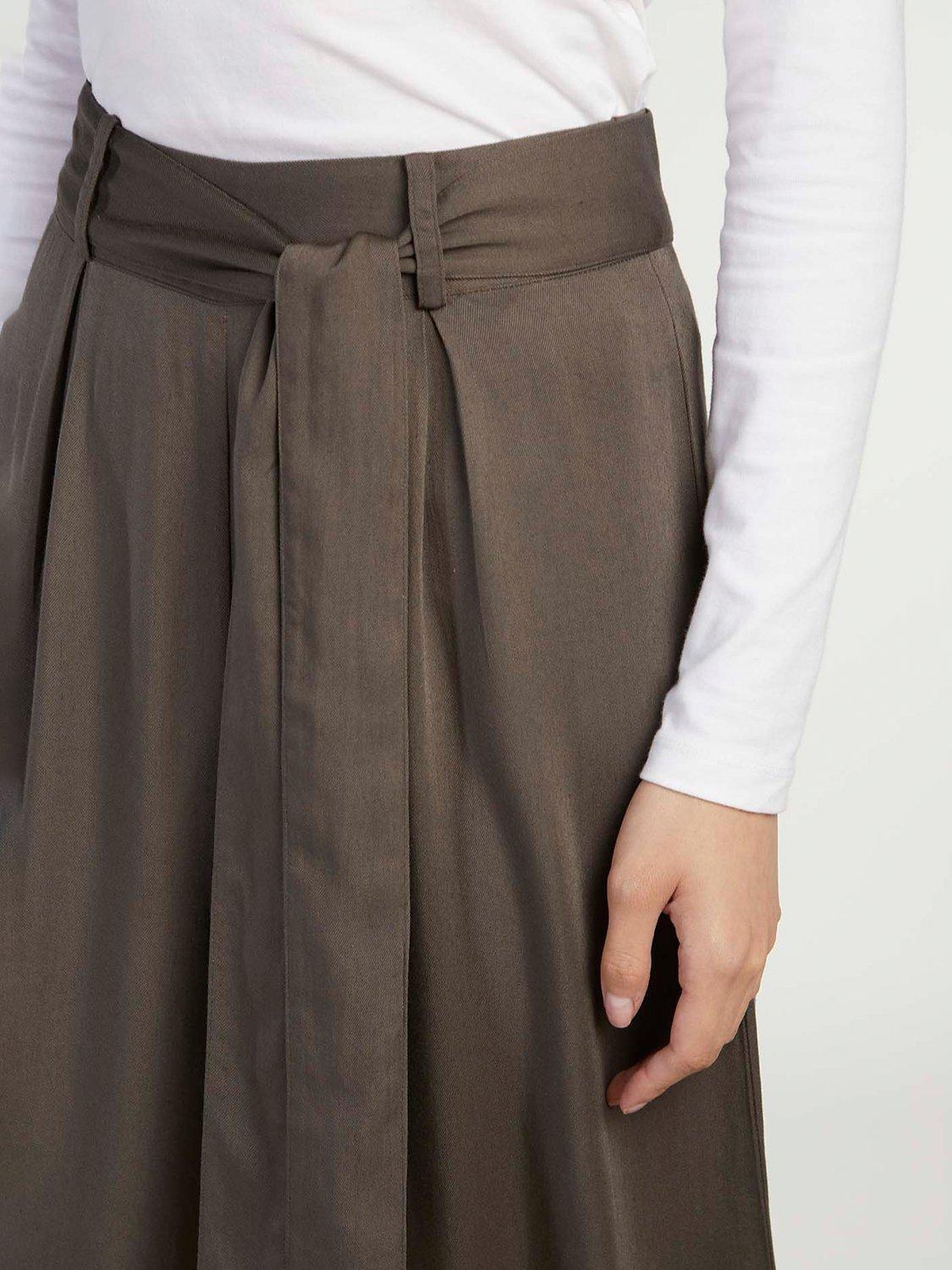 Product image 3 of 4, which shows Aab Twill Flare Trousers, Green, S