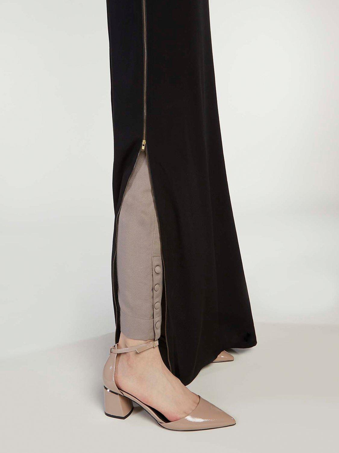 Product image 4 of 5, which shows Aab Side Zip Maxi Dress, Black, S Regular