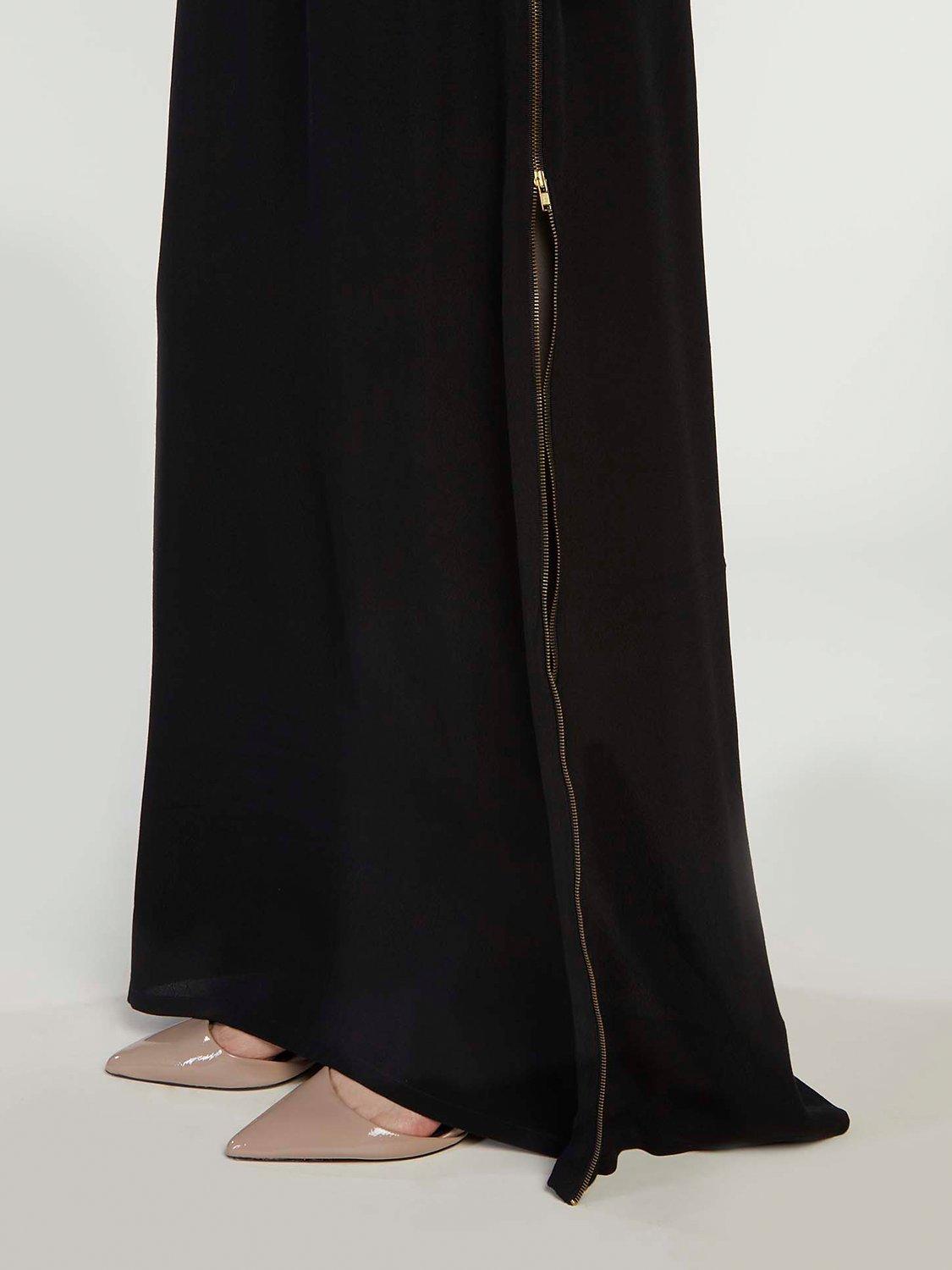 Product image 5 of 5, which shows Aab Side Zip Maxi Dress, Black, S Regular