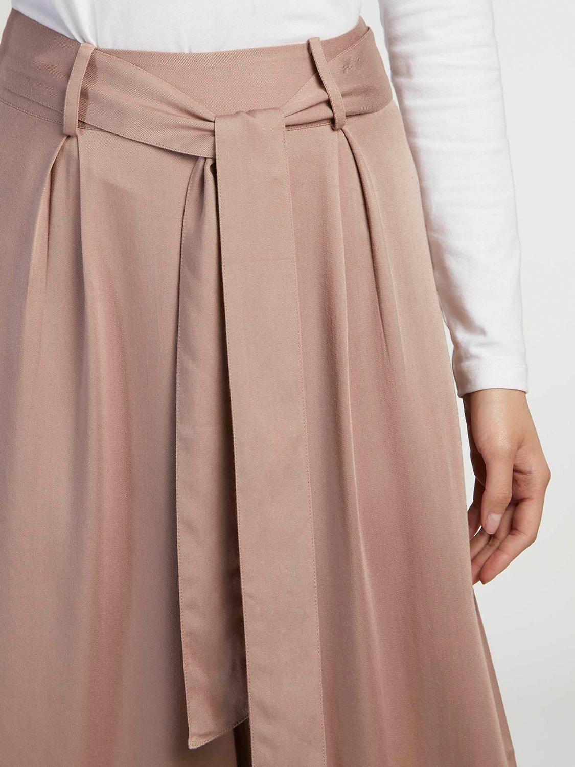 Product image 3 of 4, which shows Aab Plain Mid Flare Trousers, Neutral, S