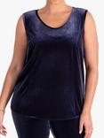 chesca Stretch Velvet Unlined Cami, Violetta