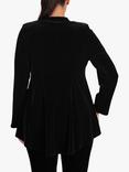 chesca Notch Neck Stretch Velvet Top