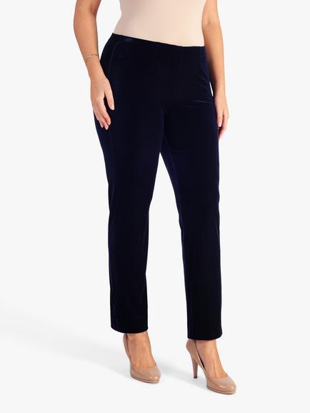 chesca Velvet Trousers, Navy