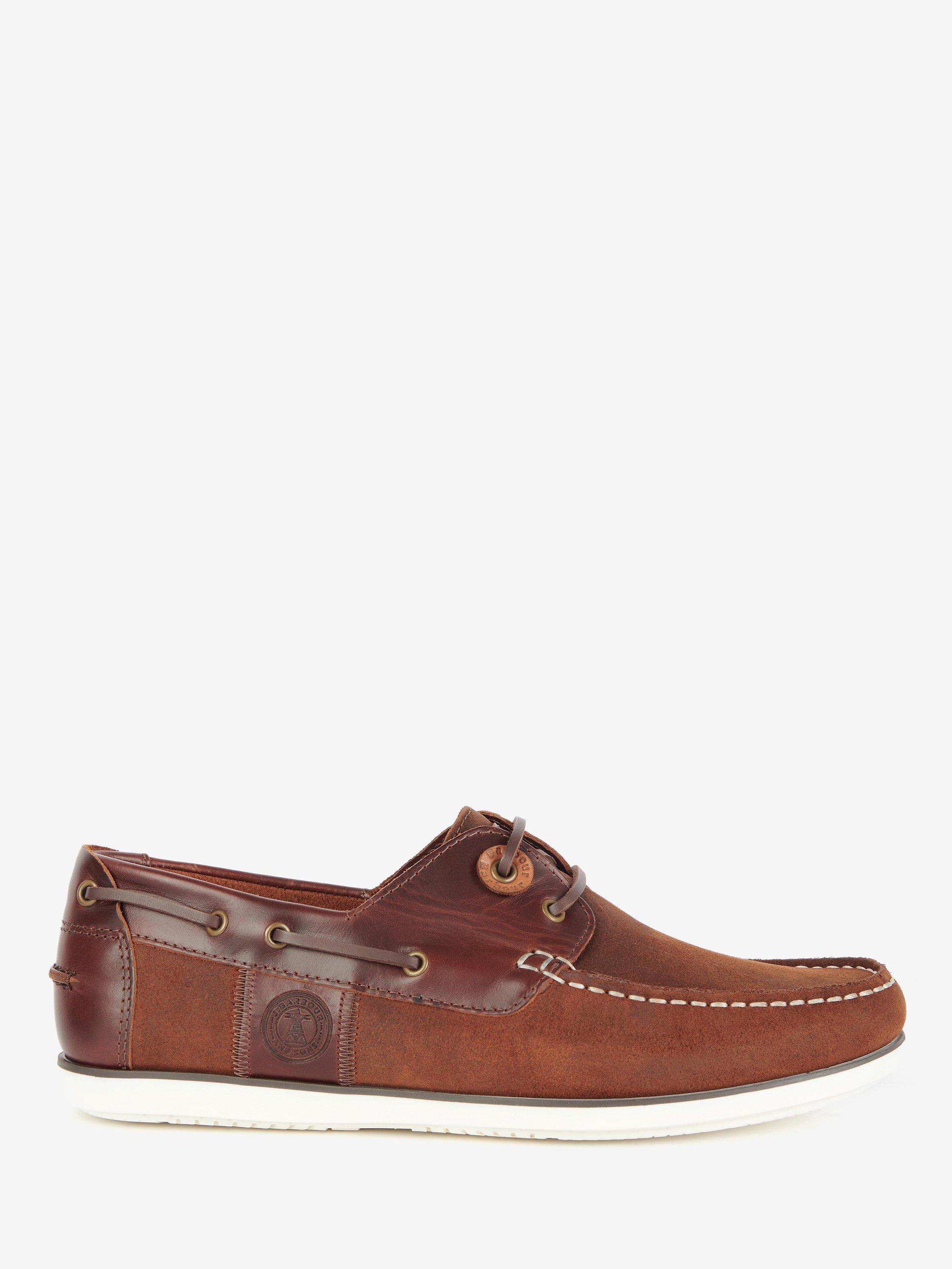 Barbour Wake Leather and Suede Boat Shoes