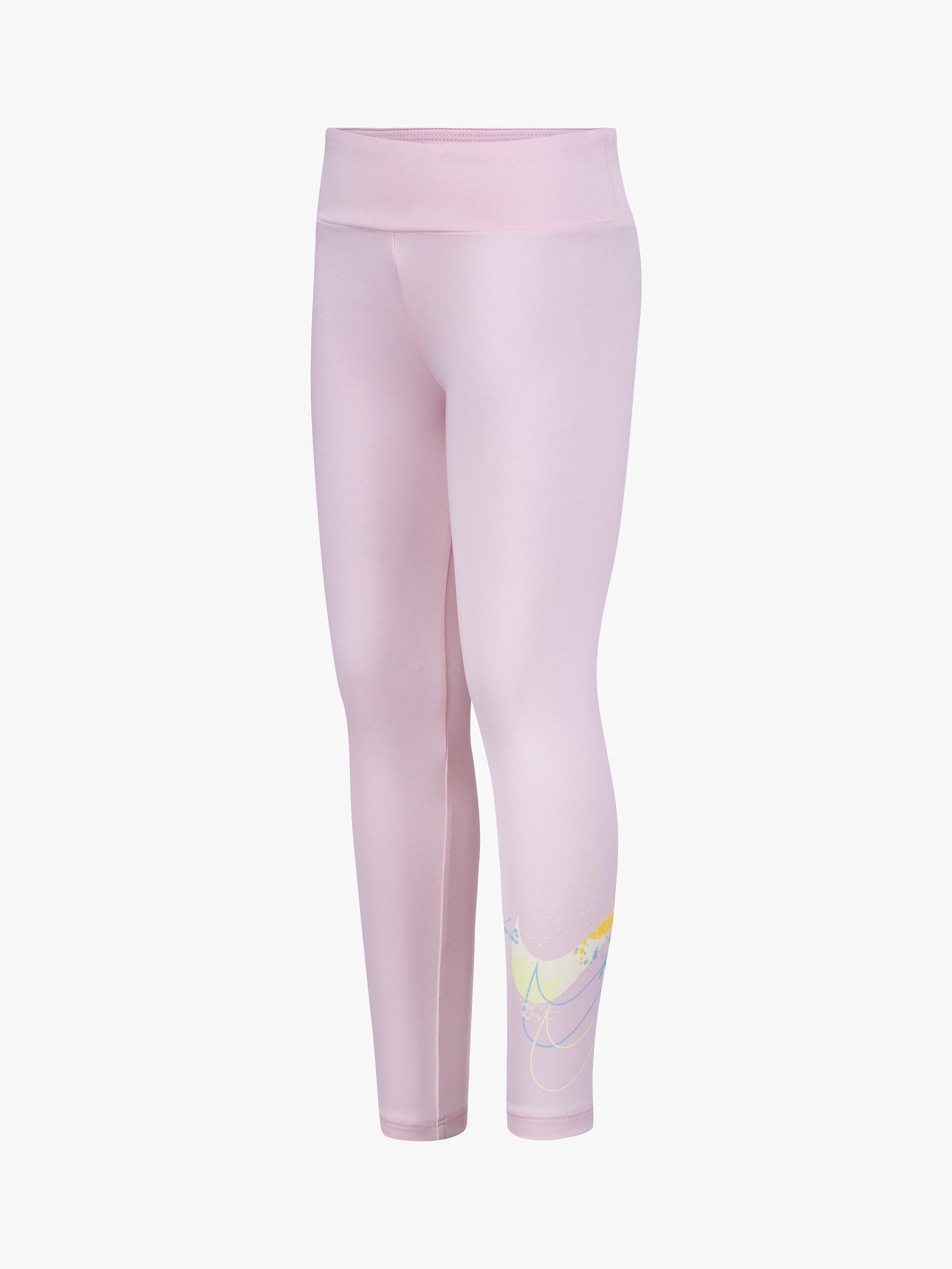 Nike Kids' DIY Graphic Logo Leggings, Pink Bloom