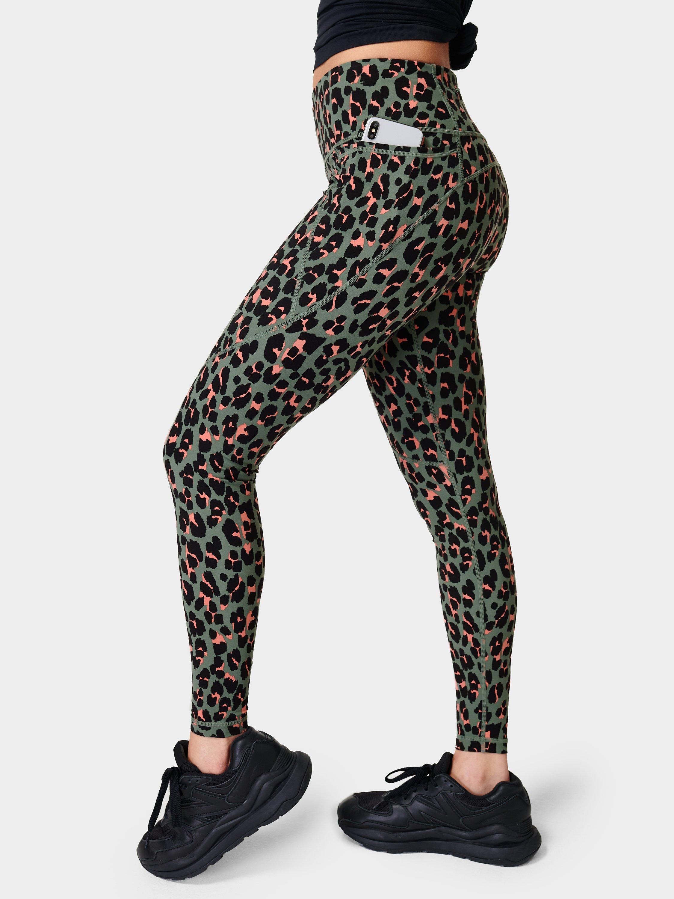 Sweaty Betty Power Gym Leggings, Green Leopard