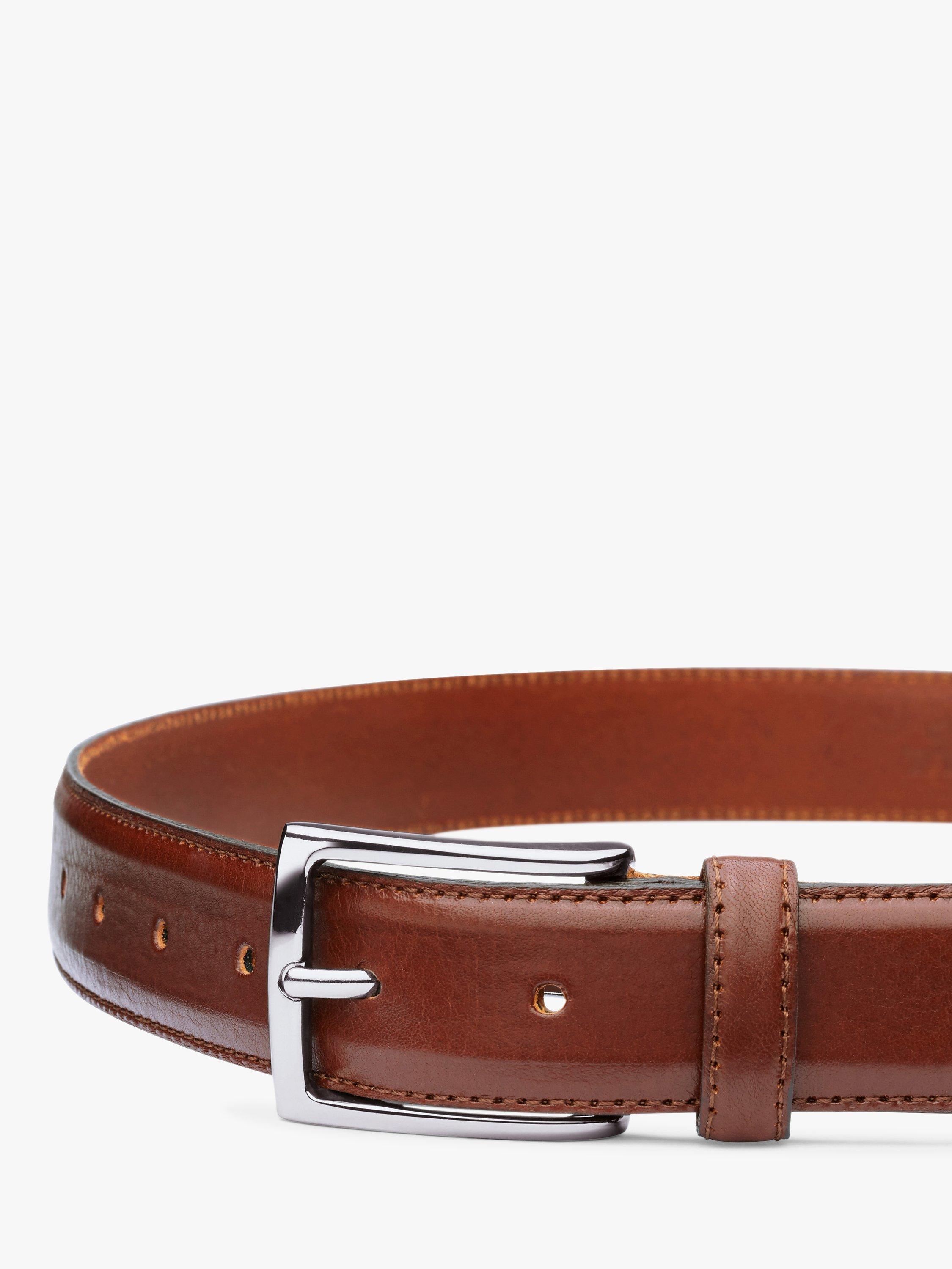 Charles Tyrwhitt Leather Belt, Dark Tan, 32