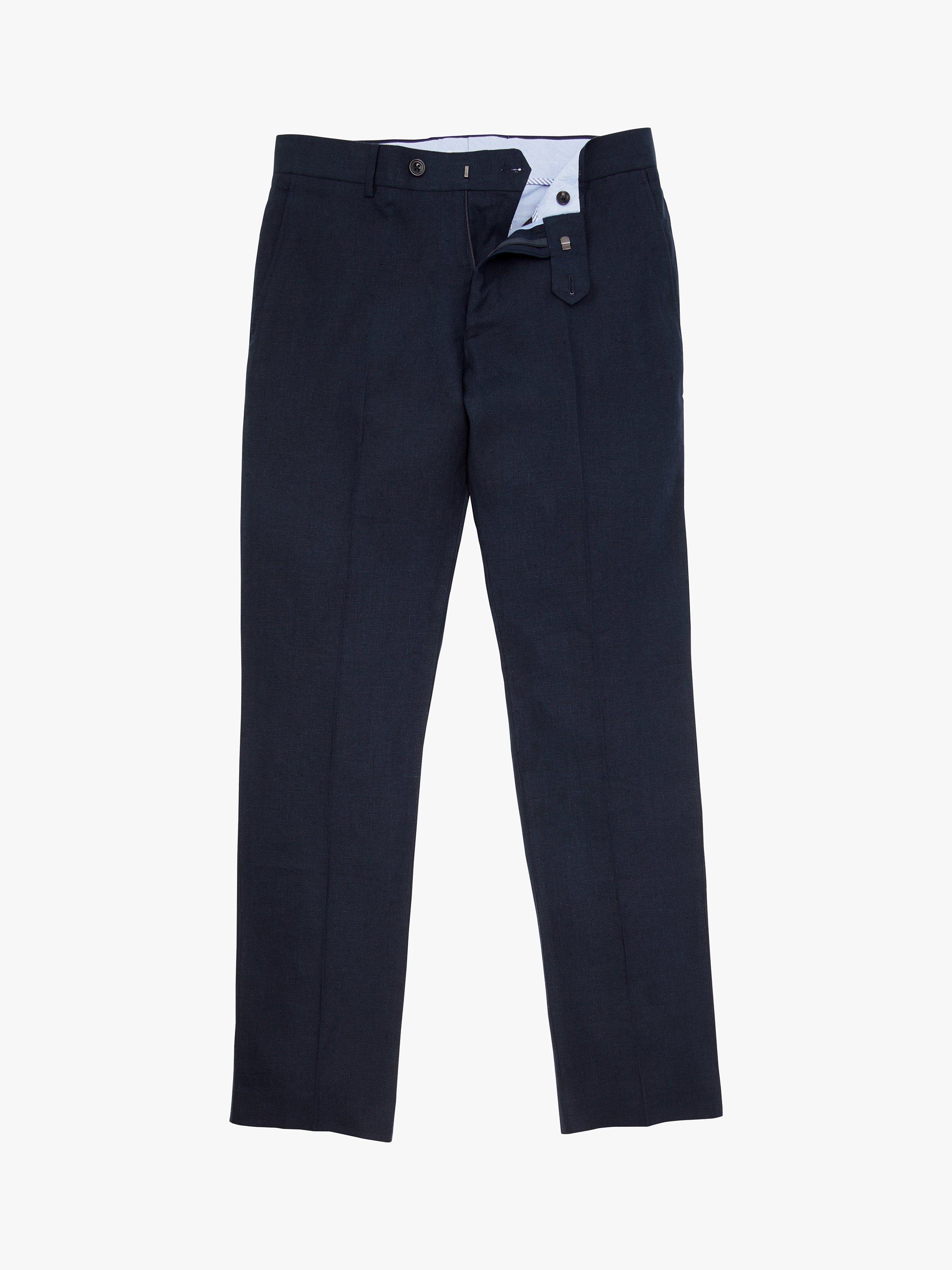 Charles Tyrwhitt Slim Fit Linen Trousers, Dark Navy