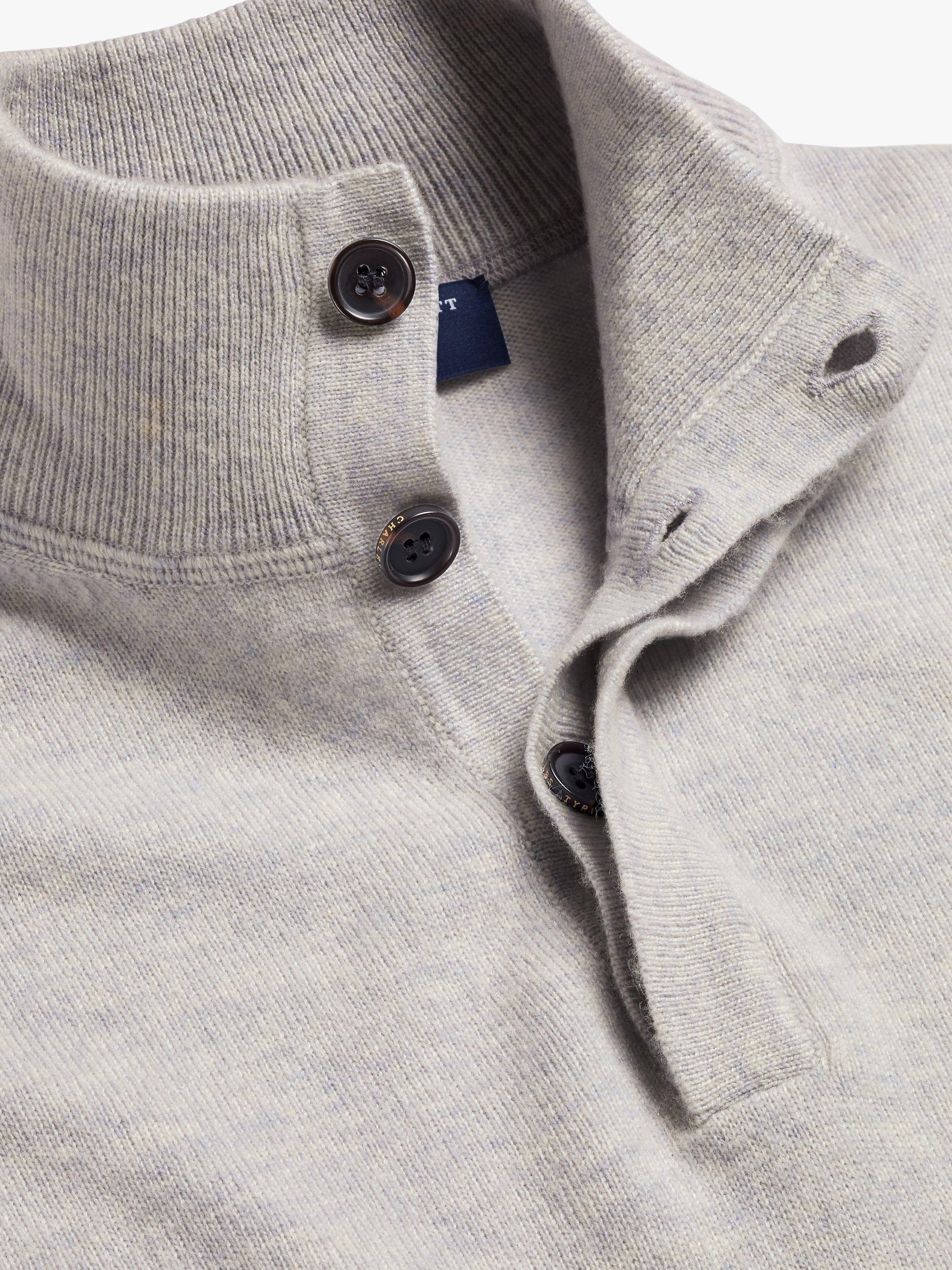 Charles Tyrwhitt Merino Cashmere Blend Zip Neck Jumper
