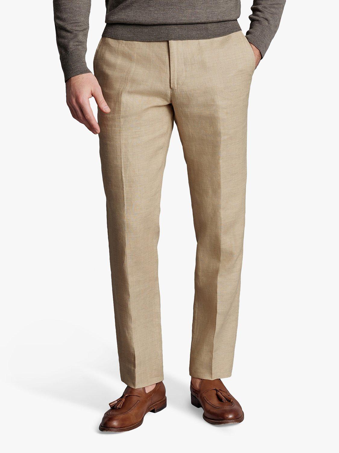 Charles Tyrwhitt Slim Fit Linen Trousers, Stone
