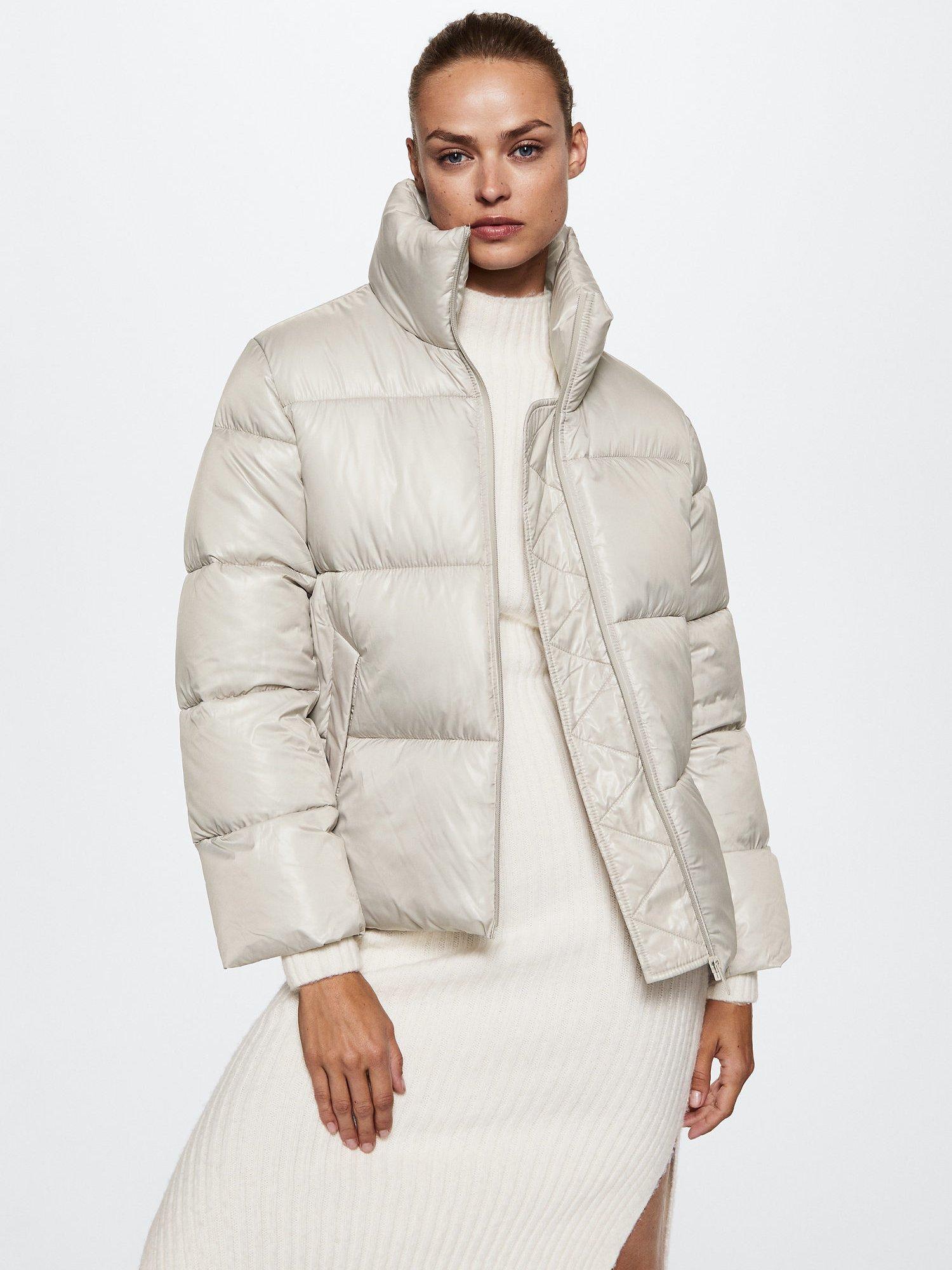 Product image 1 of 7, which shows Mango Tiramisu Quilted Jacket, Light Beige, XXS